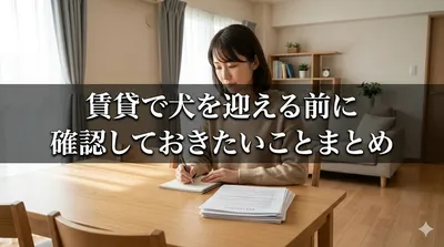 賃貸で犬を迎える前に確認しておきたいことまとめ