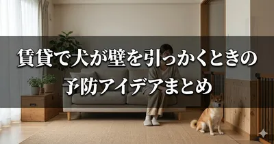 賃貸で犬が壁を引っかくときの予防アイデアまとめ