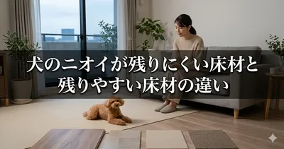 犬のニオイが残りにくい床材と残りやすい床材の違い